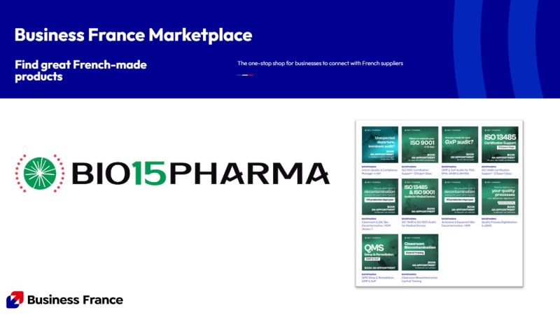 Bio15Pharma à l’international : nos expertises sur la Business France Marketplace